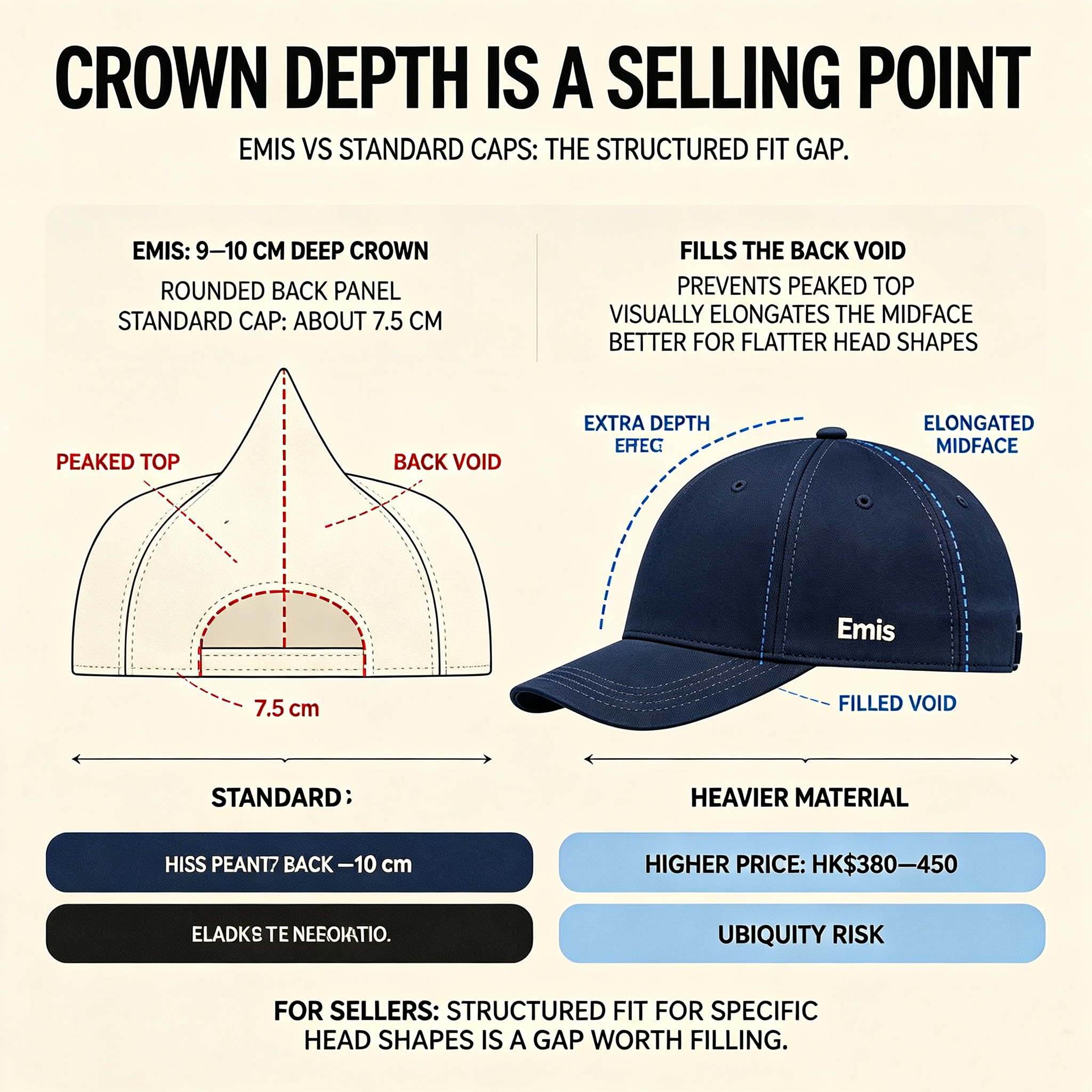 The Deep Crown Fix for Flat Heads