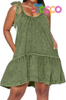 Women Denim Dress Casual Jean Dresses Babydoll Wash Jean Sundress with Pocket