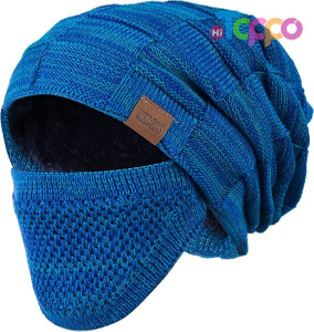 Hot Sale Winter Warm Hats Knit Slouchy Thick Skull Cap with Face Cover