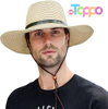 Outdoor Foldable Summer Western Cowboy Wide Brim Panama Fedora Straw Sombrero Rancher Cap