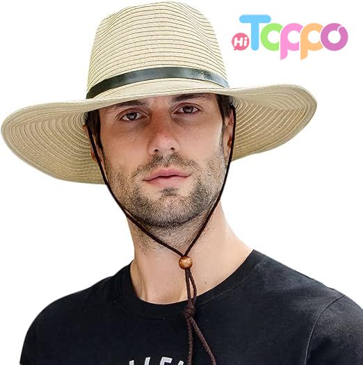 Outdoor Foldable Summer Western Cowboy Wide Brim Panama Fedora Straw Sombrero Rancher Cap