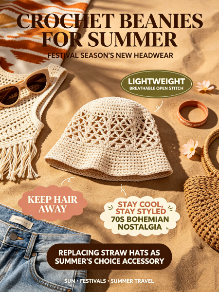 Crochet Beanies Are Taking Over Festival Season