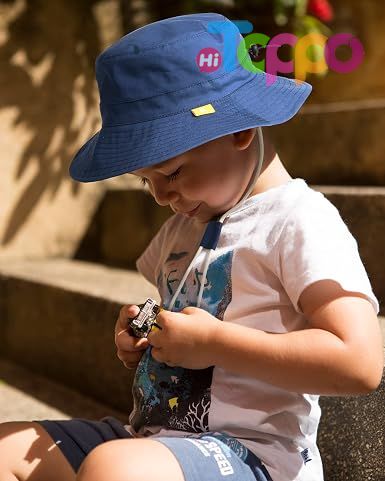 Summer Bucket Hat Kids Sun Protection Beach Hat Cotton Baby Hats