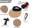  Summer UV Protection Foldable Packale Wide Brim Women Straw Sun Visor Hat 