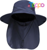 Custom Wide Brim Sun Bucket Hat with Neck Flap UPF 50+ UV Protection 