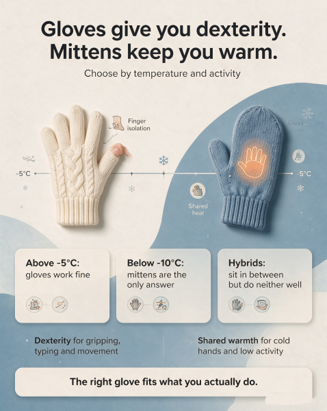 Fingerless vs Mitten Gloves: Warmth & Dexterity Selection Guide