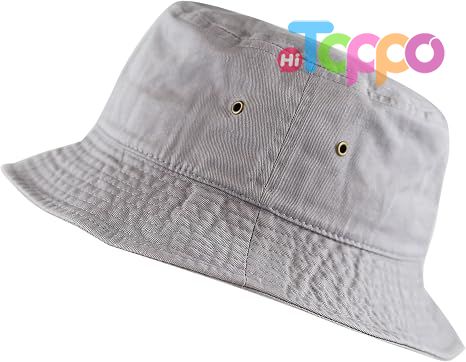 Unisex Summer Travel Beach Cotton Bucket Hat Packable Sun Hat