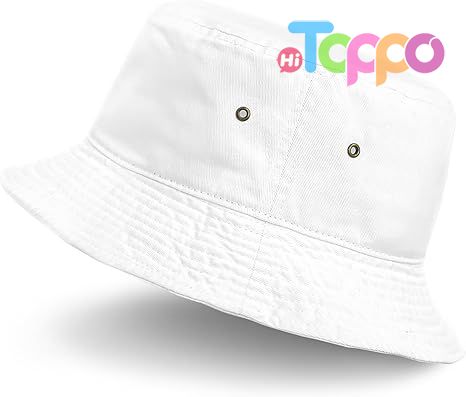 Unisex Summer Travel Beach Cotton Bucket Hat Packable Sun Hat