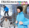 Winter Fleece Lined Beanie with Earflaps for Men Women Outdoor