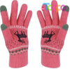  Custom Snow Flower Printing Keep Warm Winter Touch Screen Gloves