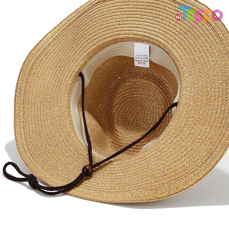 Spring Summer Wide Brim Shapeable Cowboy Straw Hat