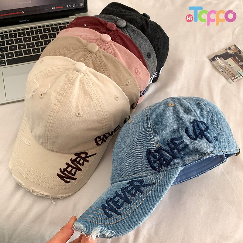 Hot Sale Adjustable Embroidery Soft Distressed Ripped Washed Baseball Cap 