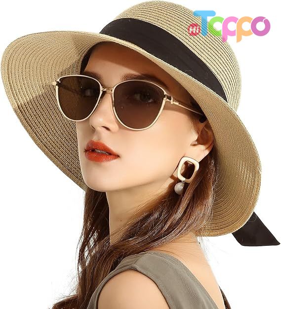 Hot Sale Wide Brim Foldable Beach Hats UV UPF 50+ Summer Sun Travel Hat 