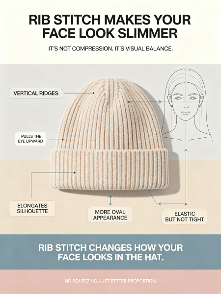 Why Rib Stitch Makes Your Face Look Slimmer