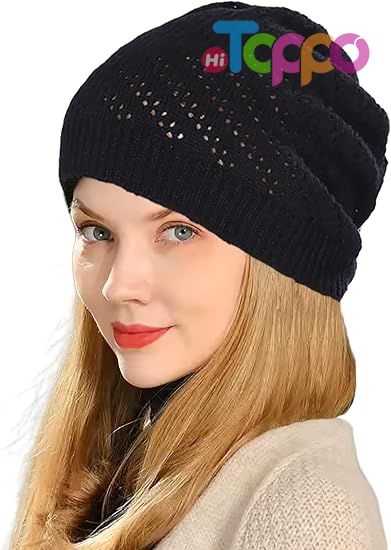 Hot Sale Fall Mesh Slouchy Lightweight Crochet Caps Knit Hats Thin Crochet Beanie Hat 