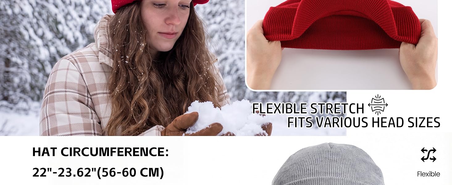 Warm Winter Knit Beanie Hat