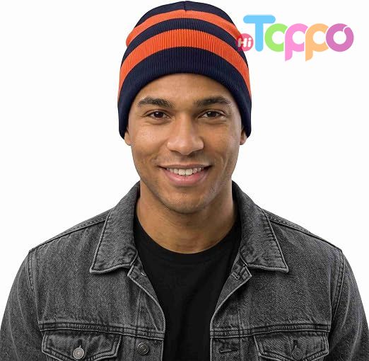 Hot Sale Unisex Striped Knit Beanie Hat