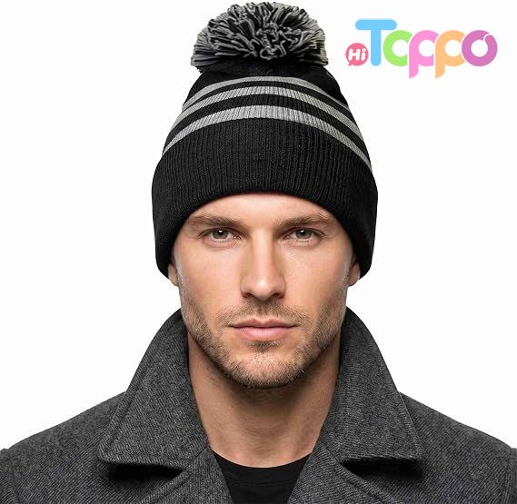 Hot Sale Unisex Striped Knit Beanie Hat