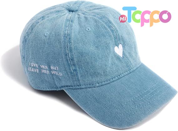 High Embroidered Washed Cotton Women's Baseball Hat