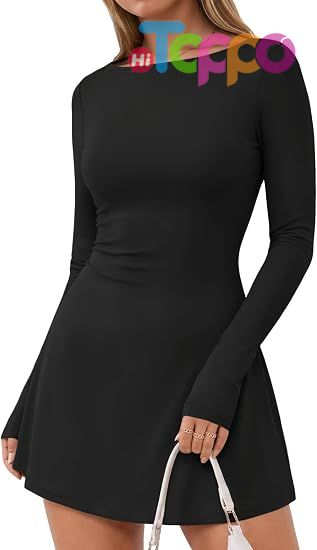 Custom 2026 Fall Mini Dresses Long Sleeve Bodycon Y2K Dress