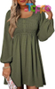 Custom 2026 Casual Long Sleeve Mini Dress for Women 