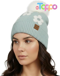 Hot Sale Ultra Soft Chenille Faux Fur Pom Pom Winter Hats Warm Ski Cap