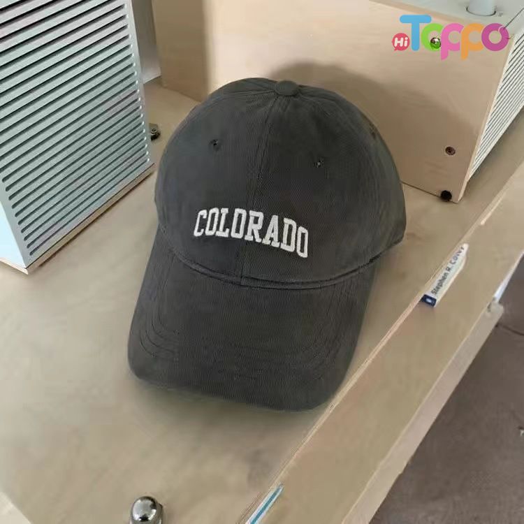 Unstructured Vintage Colorado Embroidered Baseball Cap | Hard Top Cotton Dad Hat 
