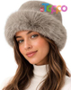 Winter Fur Bucket Hat for Women Winter Fluffy Plush Fisherman Cap