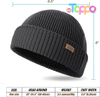 Custom Merino Wool Short Fisherman Beanies for Men Women Knit Cuff Trawler Beanie Cap 