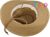 Outdoor Foldable Summer Western Cowboy Wide Brim Panama Fedora Straw Sombrero Rancher Cap