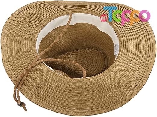 Outdoor Foldable Summer Western Cowboy Wide Brim Panama Fedora Straw Sombrero Rancher Cap