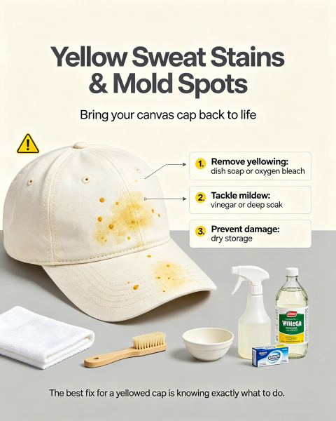 Easy Ways to Fix Yellowed Canvas Baseball Caps