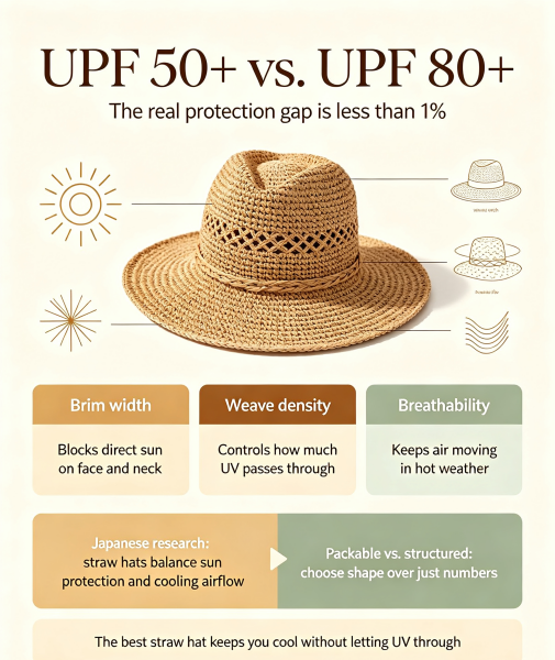 UPF Sun Protection Straw Hat Checklist, Breathability & Cooling Test
