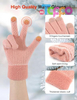 Winter Warm Touchscreen Texting Fleece Lined Knit Gloves 4 Pairs Set