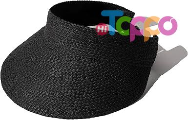 Summer Wide Brim Straw Sun Visors Foldable Ponytail Beach Women Hat