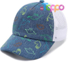Dinosaur Mesh Adjustable Cotton Blend Full Mesh Back Ventilation Curved UV Brim Velcro Strap Toddler Baseball Hat