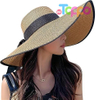 Hot Sale UPF 50+ Roll Up Wide Brim Women Sun Straw Hat 