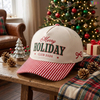 Custom Holiday 5 Panel Baseball Caps with Christmas & Halloween Embroidery Logo