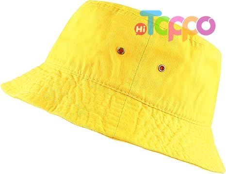 Unisex Summer Travel Beach Cotton Bucket Hat Packable Sun Hat