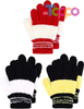 Custom Stretchy Full Finger Fluffy Mittens 3 Pairs Set Winter Knit Gloves for Kids 