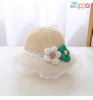 Girls Summer Wide Brim Sun Beach Hats WIth Flower