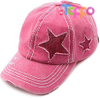  Custom Washed Distressed Cotton Denim Star Ponytail Hat Baseball Cap