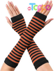 Custom Printed Elbow Length Knitted Arm Warmers Women's Fingerless Gloves 