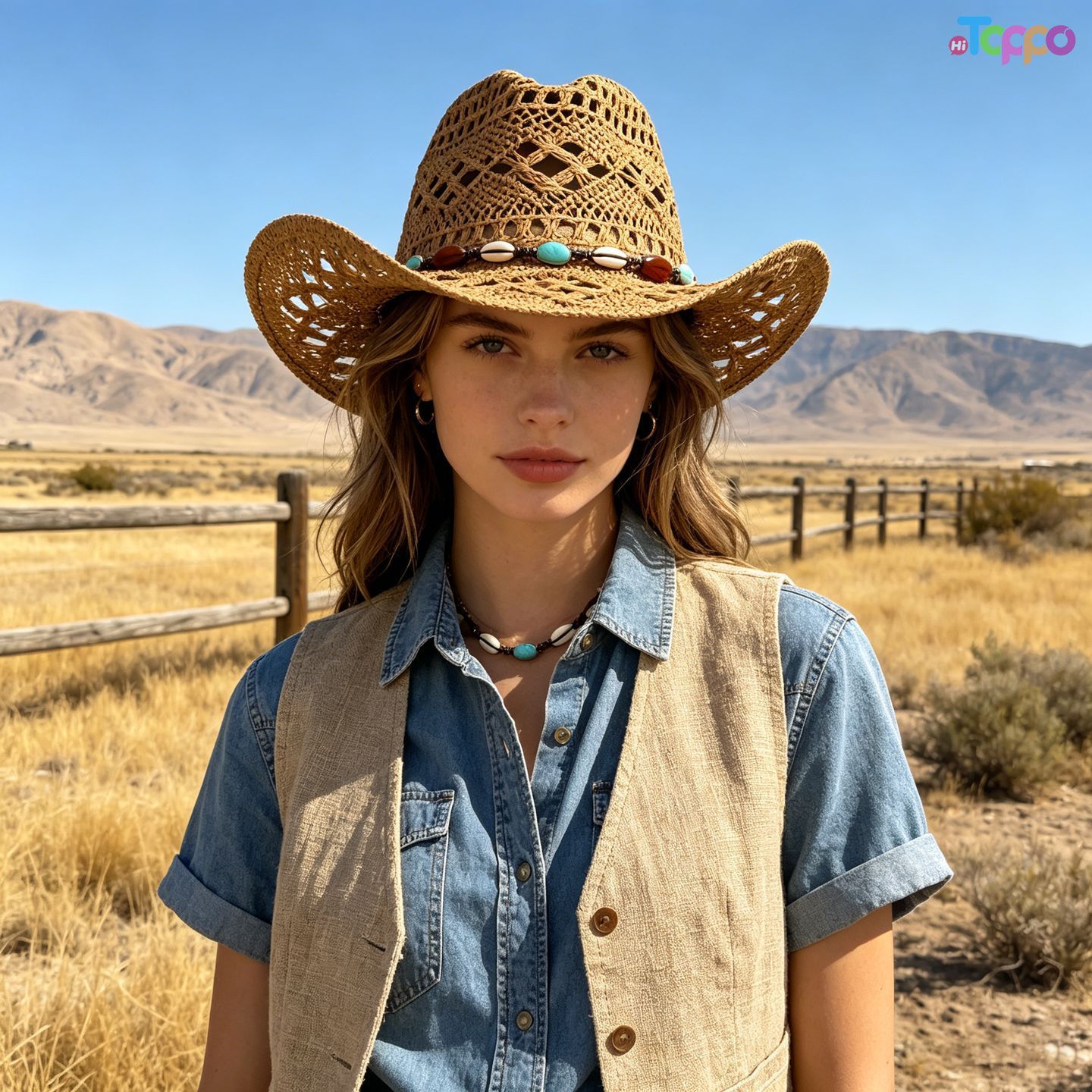 Hollow Out Western Cowboy Straw Hat