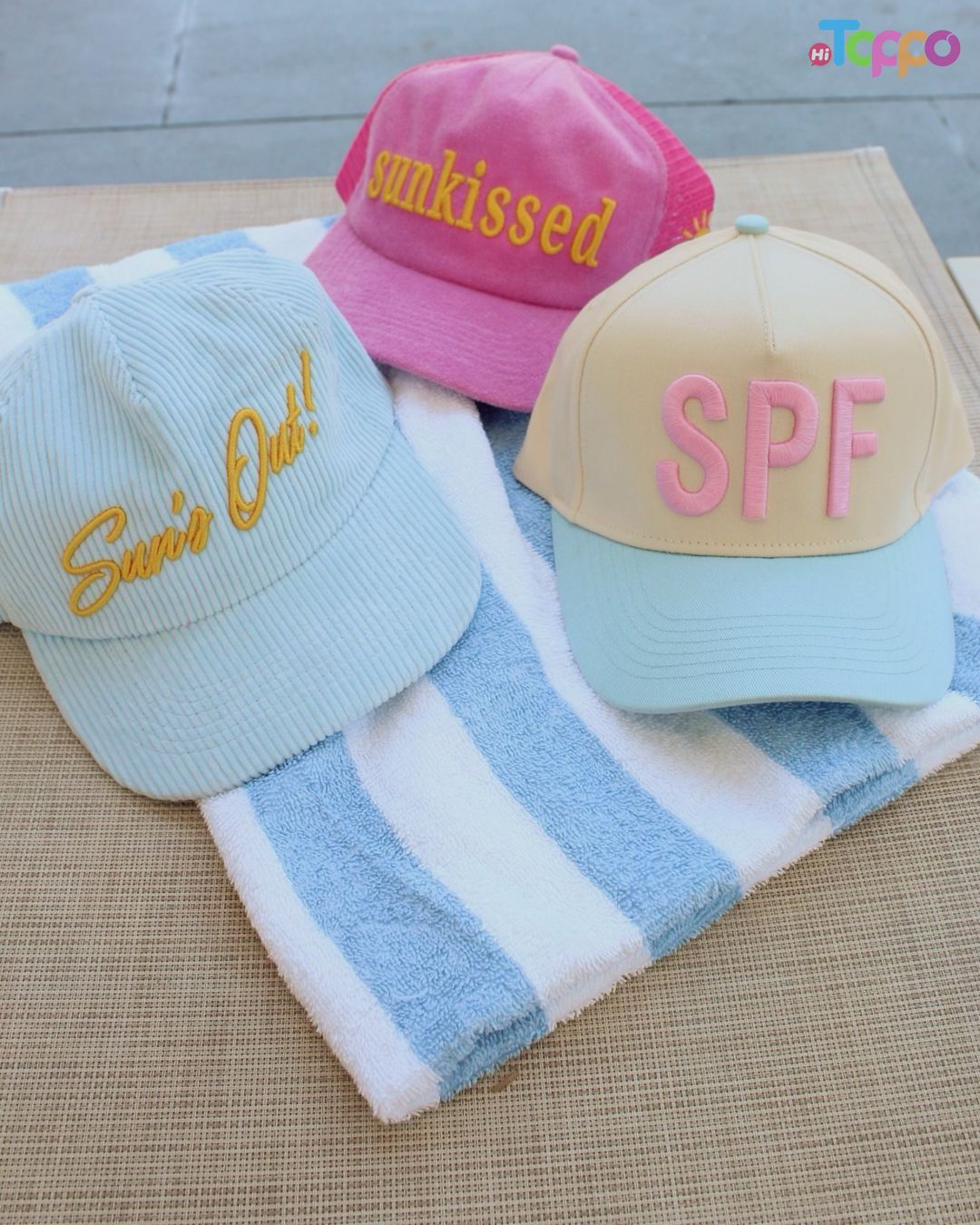Custom 3D Embroidery Stripes Trucker Hats