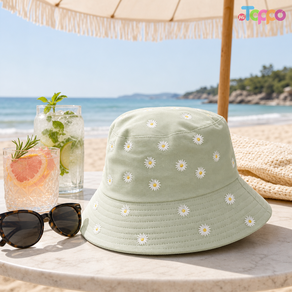  Custom Floral Printing Reversible Double-Side-Wear Bucket Hats