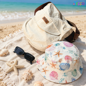 Reversible Printed Packable Summer Beach Bucket Hats