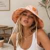 Custom Wide Brim Floral Printing Bucket Hats