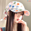 Women Fresh Watercolor Polka Dot Bandana Caps