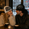 Letter Jacquard Knitted Beanie Hat for Men & Women